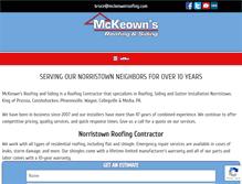 Tablet Screenshot of mckeownroofing.com